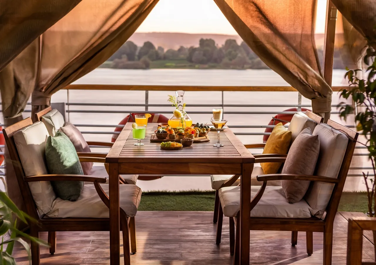 Sun deck of the Farah Nile Cruise Nile cruise